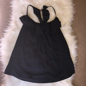 Piacere Di Piu | blank ruffle tank back zip S